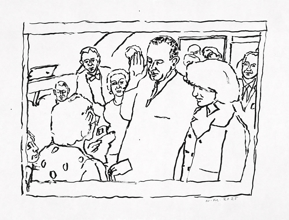 Oath&nbsp;&nbsp;&nbsp;2025 brush and ink on paper 10” x 13”