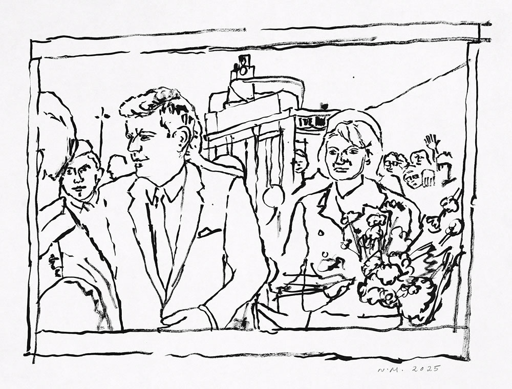 Walkabout&nbsp;&nbsp;&nbsp;2025 brush and ink on paper 10” x 14”