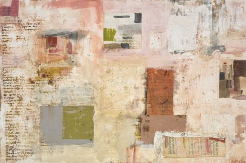 Desire&nbsp;&nbsp;&nbsp; 16 x 24” encaustic collage and paint on canvas 2006