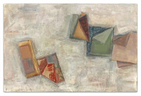 Secret Notes&nbsp;&nbsp;&nbsp; 16 x 24” encaustic collage and paint on canvas 2006